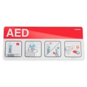 1533989 Philips AED Defibrillator Wall Placard sign