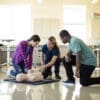 CPR training with Defibrillator pads