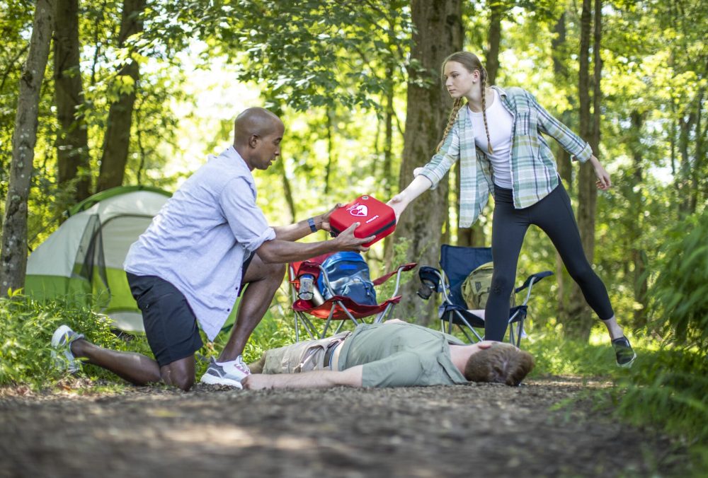 Philips Onsite Home Defibrillator at camp site