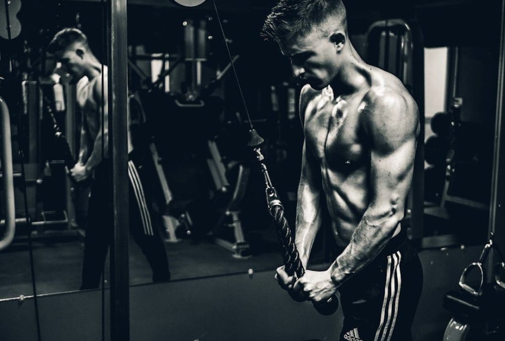 Person Using Gym Equipment